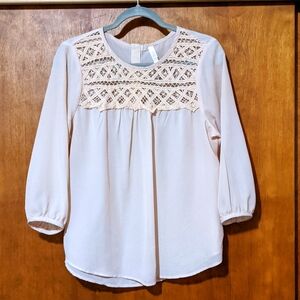 xhilaration 1/4-sleeve light pink blouse, XL